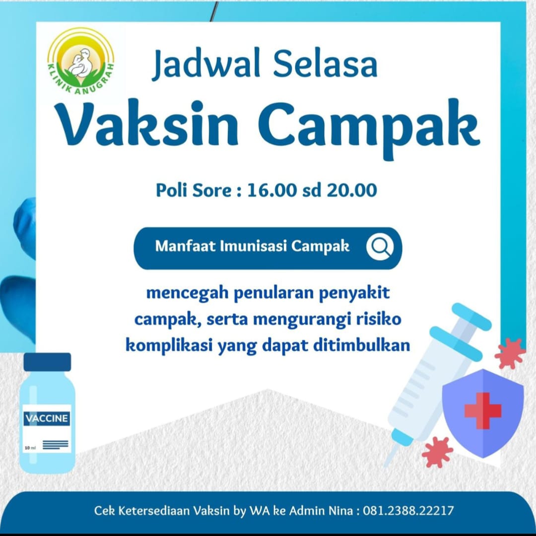 Jadwal Vaksin Campak